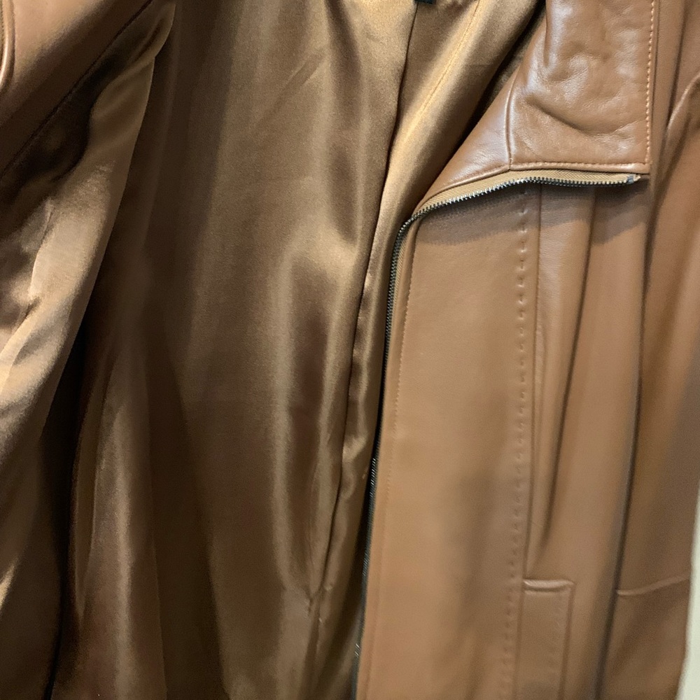 ☀️Brown Leather Coat☀️ NWT - Picture 10 of 11